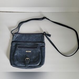 MultiSac Dark Blue Man Made Materials Multipocket Crossbody Purse